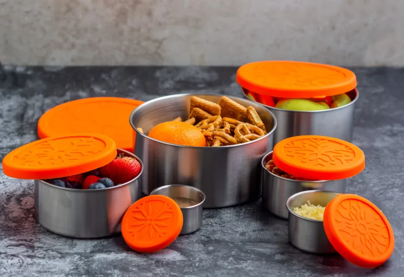 Stainless Steel Lunch Box, 6 Pc Set, Leak Proof, 75 Oz