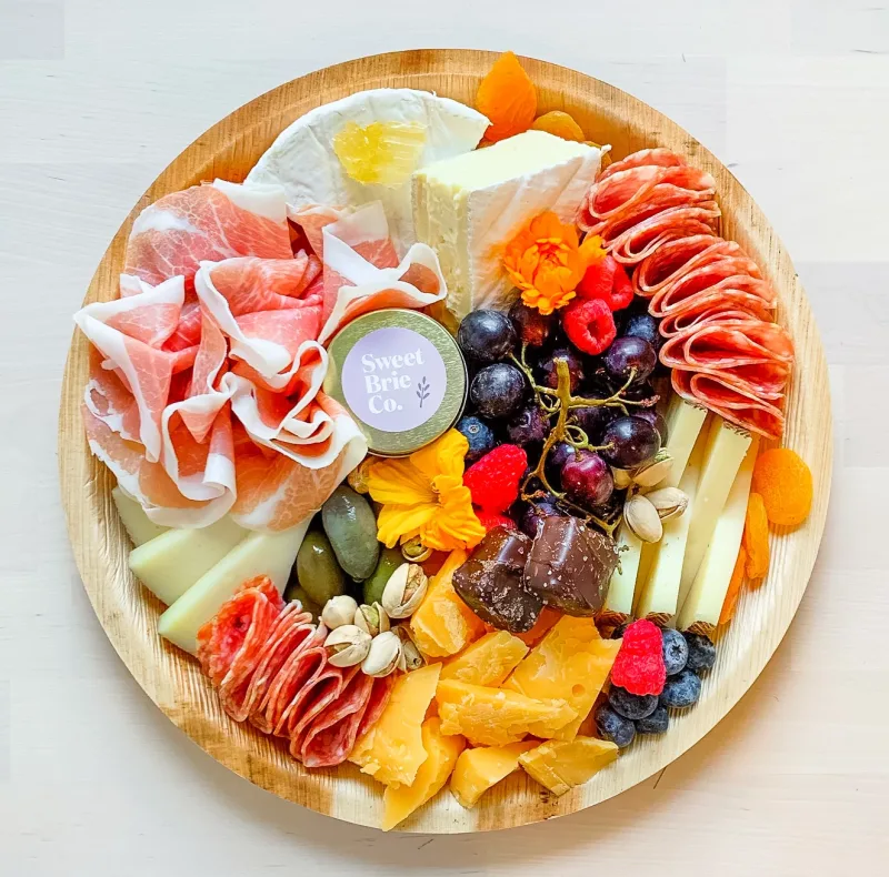 Wegwerpborden, 12" ronde palmbladborden voor charcuterie, 25 stuks