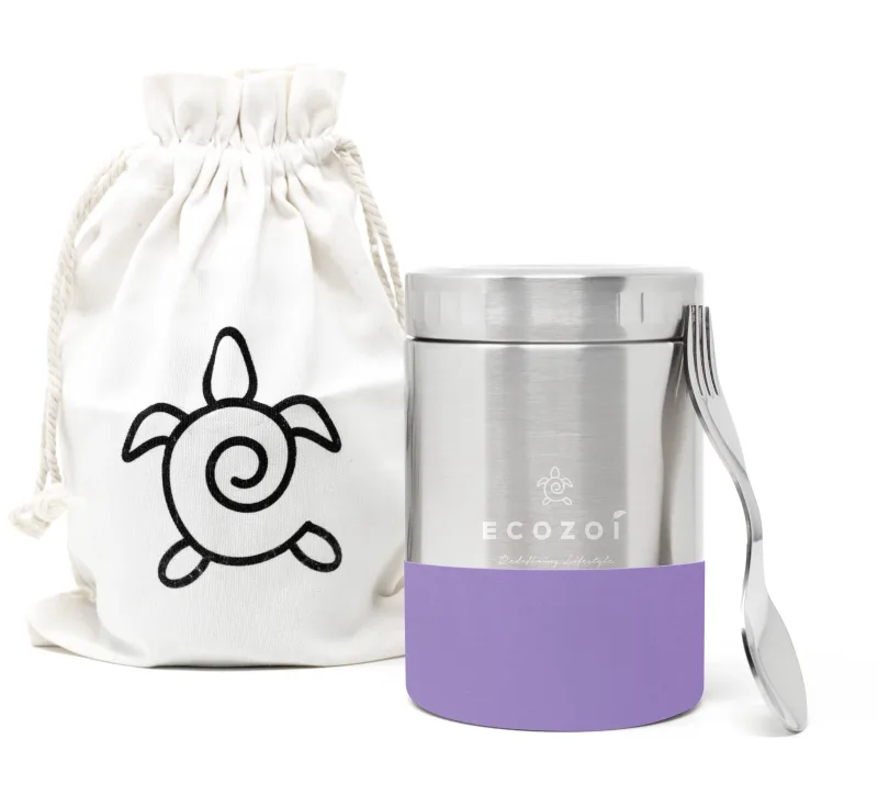Protective Sleeve for Ecozoi Stainless Steel Insulated Food Jar - Purple Color