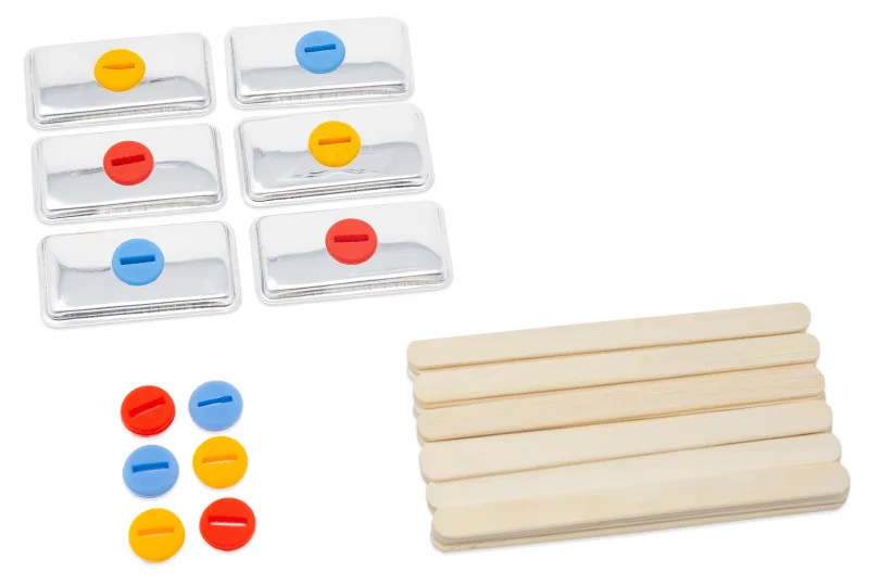 30 Reusable Bamboo Sticks + 6 Lids + 12 Silicone Seals - for Ecozoi Square Popsicle Molds