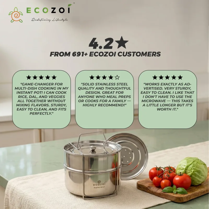 Tabuleiros para Instant Pot, 2 níveis para panelas de pressão de 6 Qt / 8 Qt com 5 copos mini para cozer