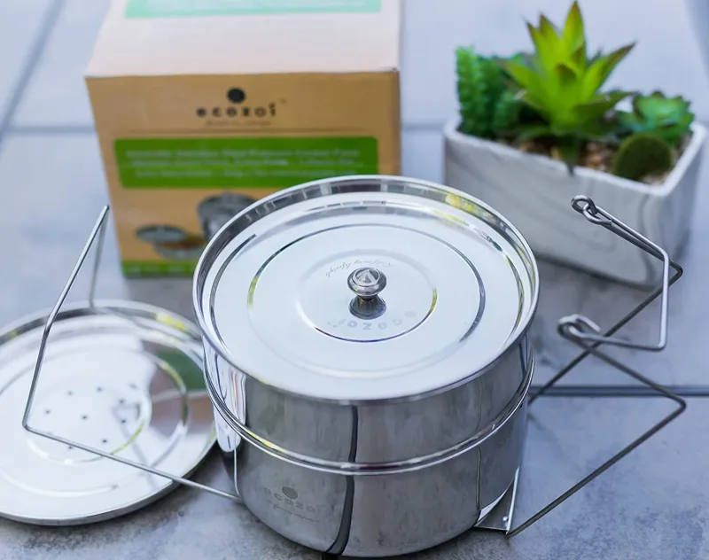 Ecozoi rustfrie stål indsatser til Instant Pot, tilbehør til trykkogere, 3 Qt