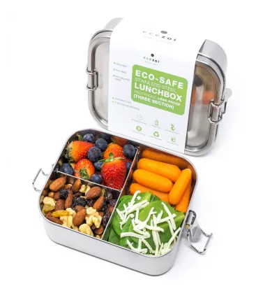 Zero-Waste-Lunch mit Edelstahlbehältern packen