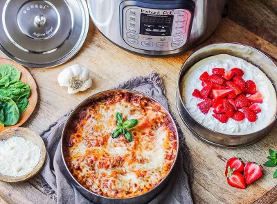 Ecozoi rustfrie stål indsatser til Instant Pot, tilbehør til trykkogere, 3 Qt