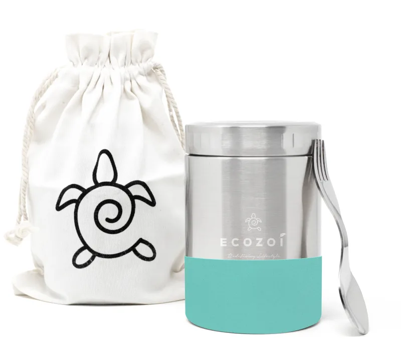 Protective Sleeve for Ecozoi Stainless Steel Insulated Food Jar - Turquoise Color