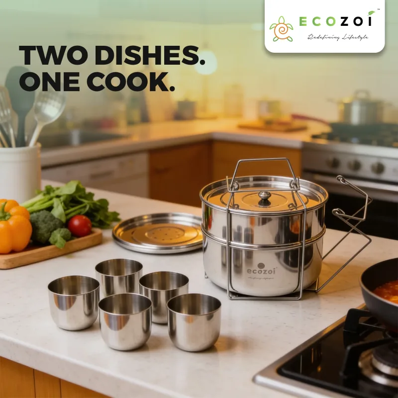 Tabuleiros para Instant Pot, 2 níveis para panelas de pressão de 6 Qt / 8 Qt com 5 copos mini para cozer