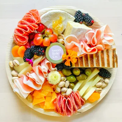 Wegwerpborden, 12" ronde palmbladborden voor charcuterie, 25 stuks