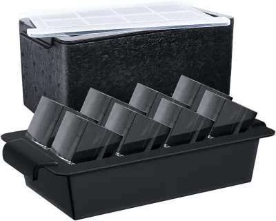 Ecozoi Clear Ice Cube Maker – Stainless Steel & Silicone Tray for 8 Large 2-Inch Whiskey Ice Cubes